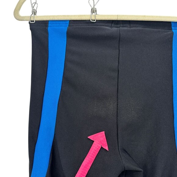 Vintage Pearl Izumi Womens 10 Pants Pull On Drawstring Fitted Zipper Ankle Black - Picture 8 of 11